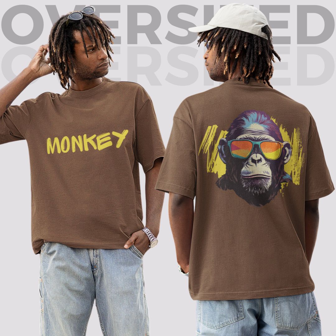 Monkey Oversized T-Shirt - Faztroo