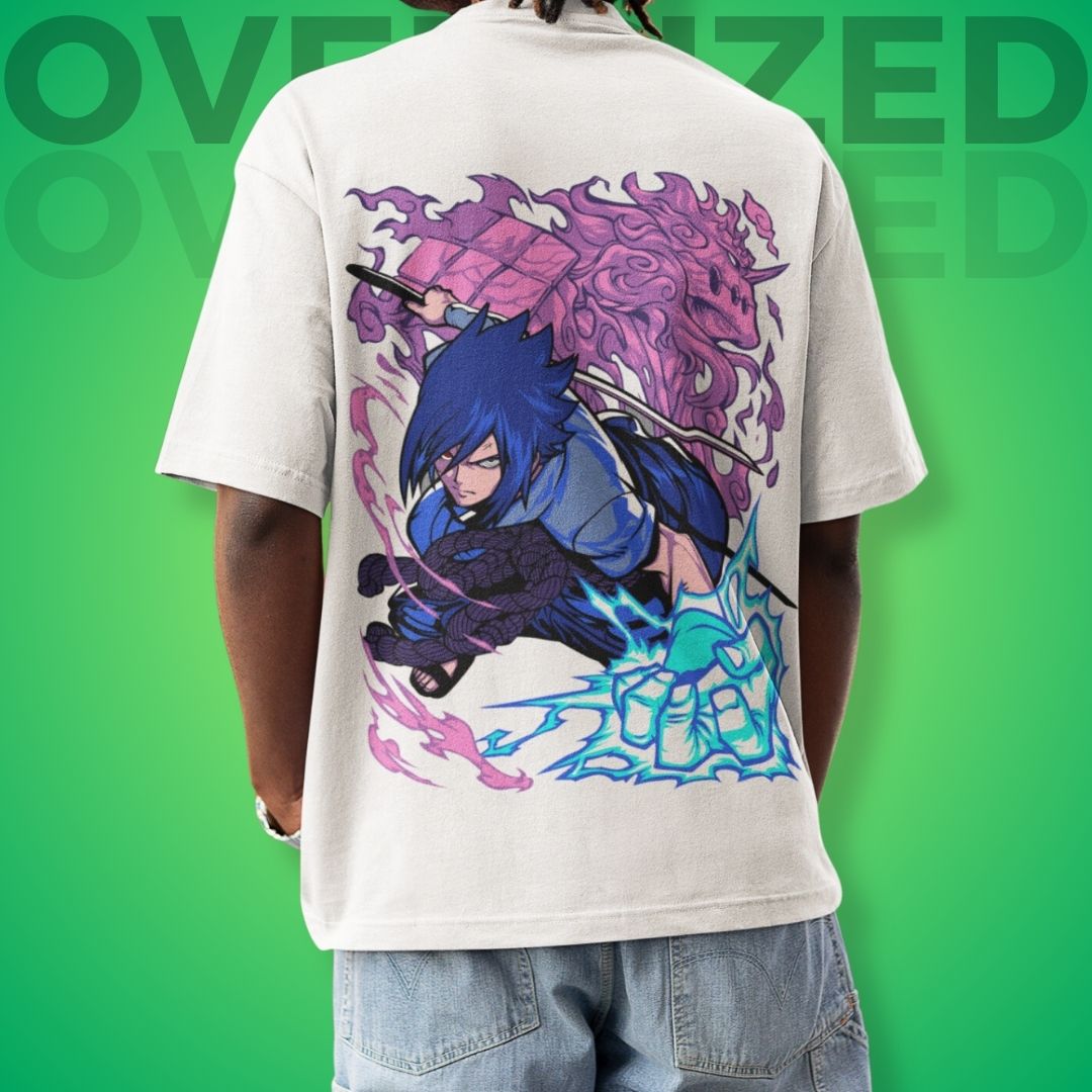 Anime Oversized Printed T-Shirt - Faztroo