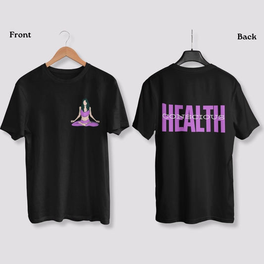 Health Conscious Front & Back Printed T-Shirt