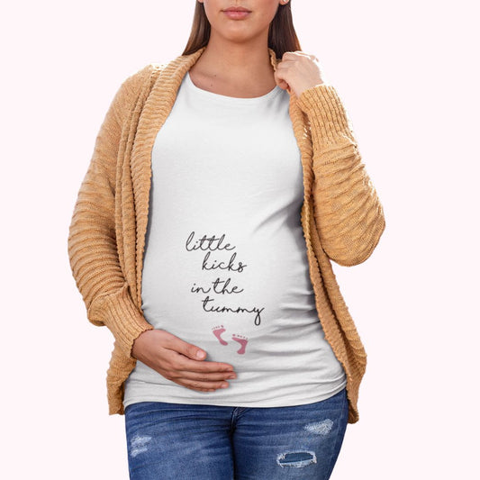 Maternity T-Shirt (Little kicks in the tummy) - Faztroo
