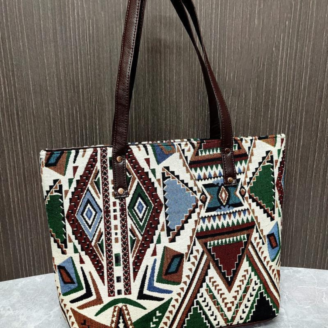 Buy Pure Leather Multicolor Handbag With Kutchi Traditional Embroidery  KALKI Fashion India