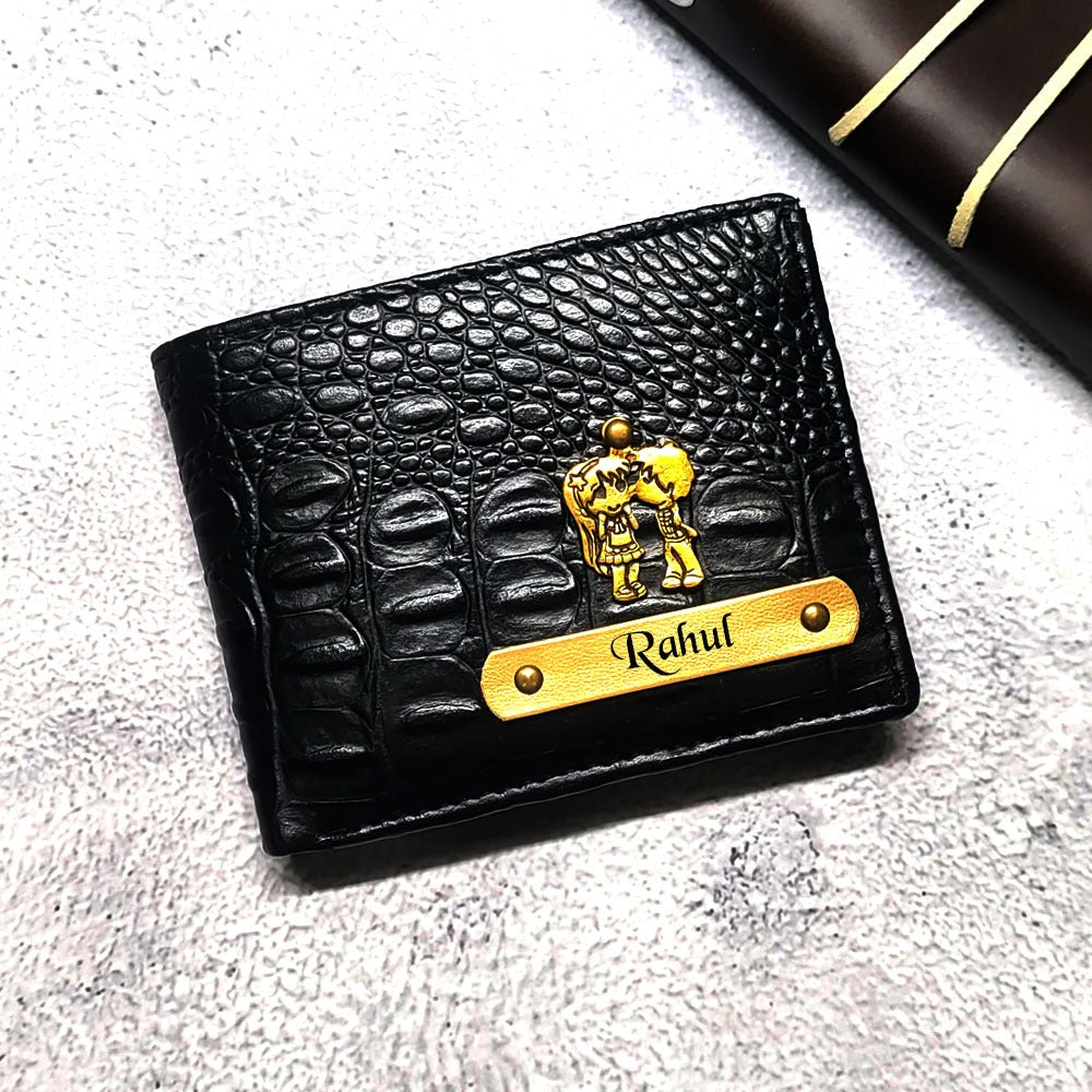 Men's Name and Charm Personalized Wallet - Faztroo