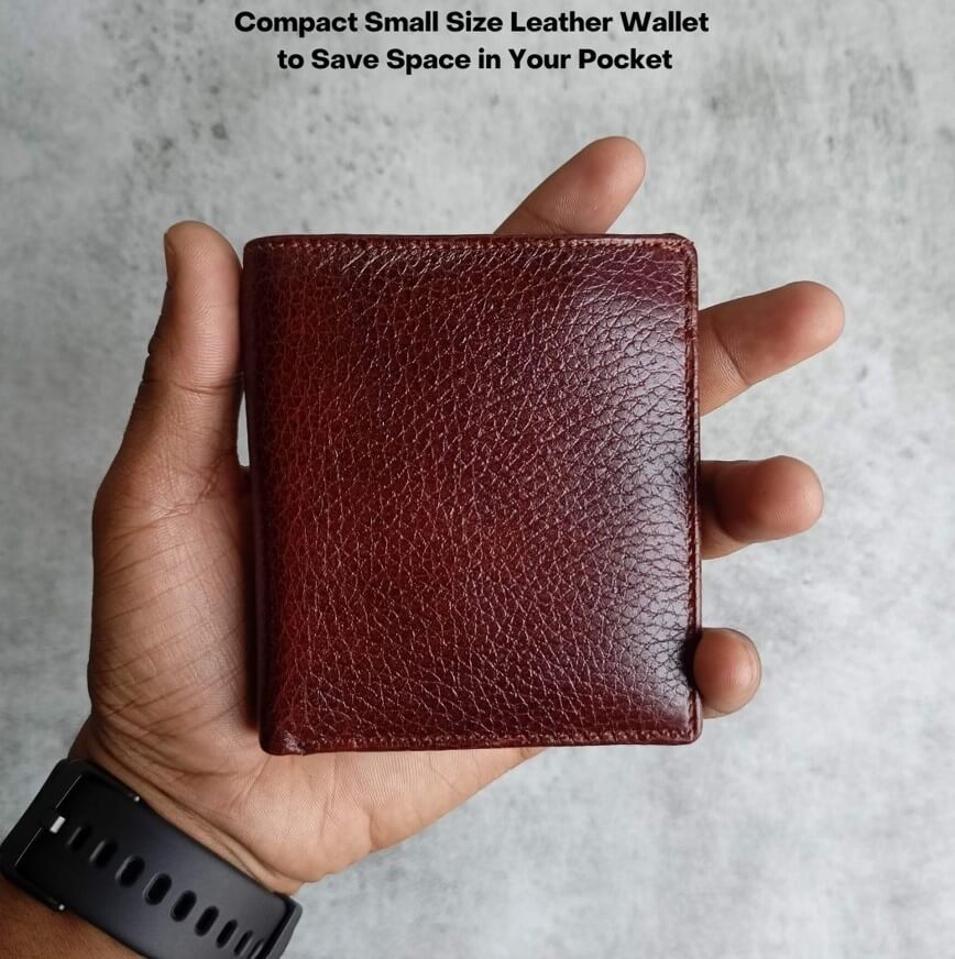 ManBang High Quality Genuine Leather Trifold Zipper Wallets for Men