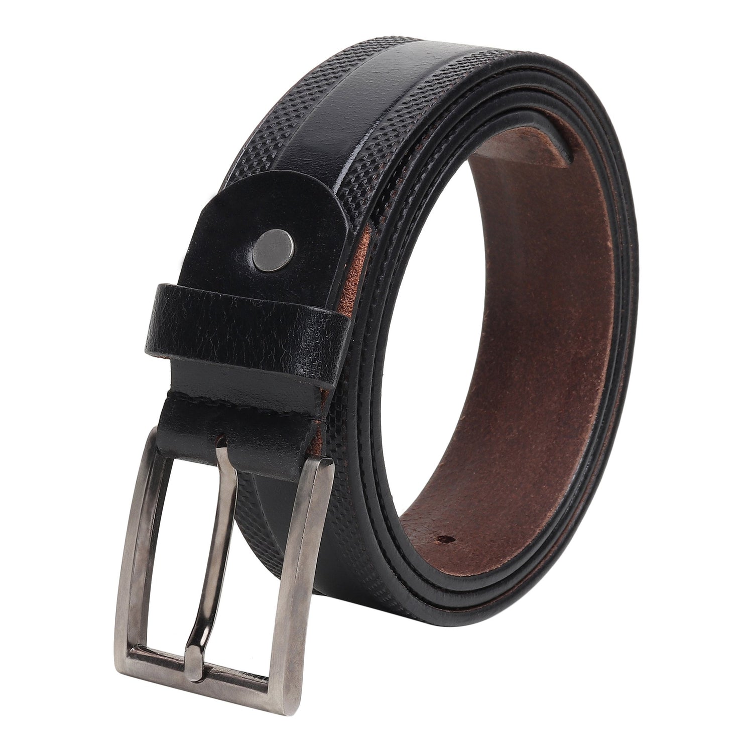 DK Textured Slim Leather Belt - Faztroo