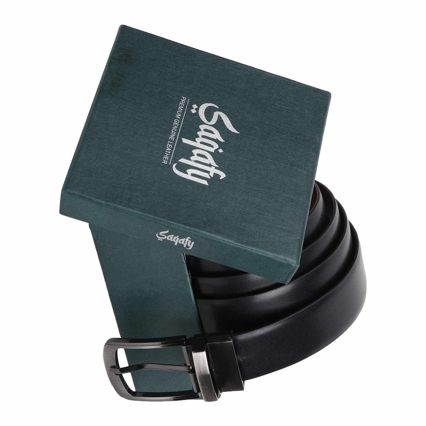 Saqafy Reversible Leather Belt for Men - Faztroo