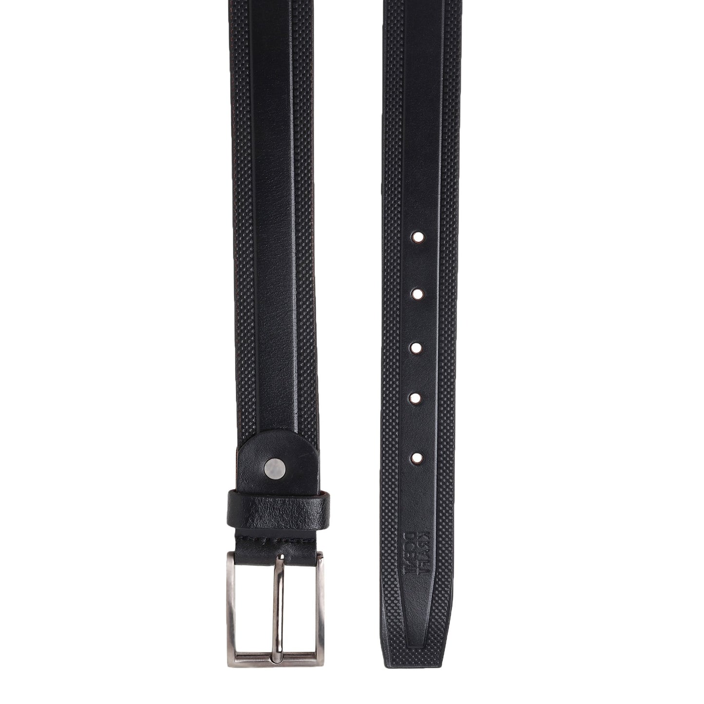 DK Textured Slim Leather Belt - Faztroo